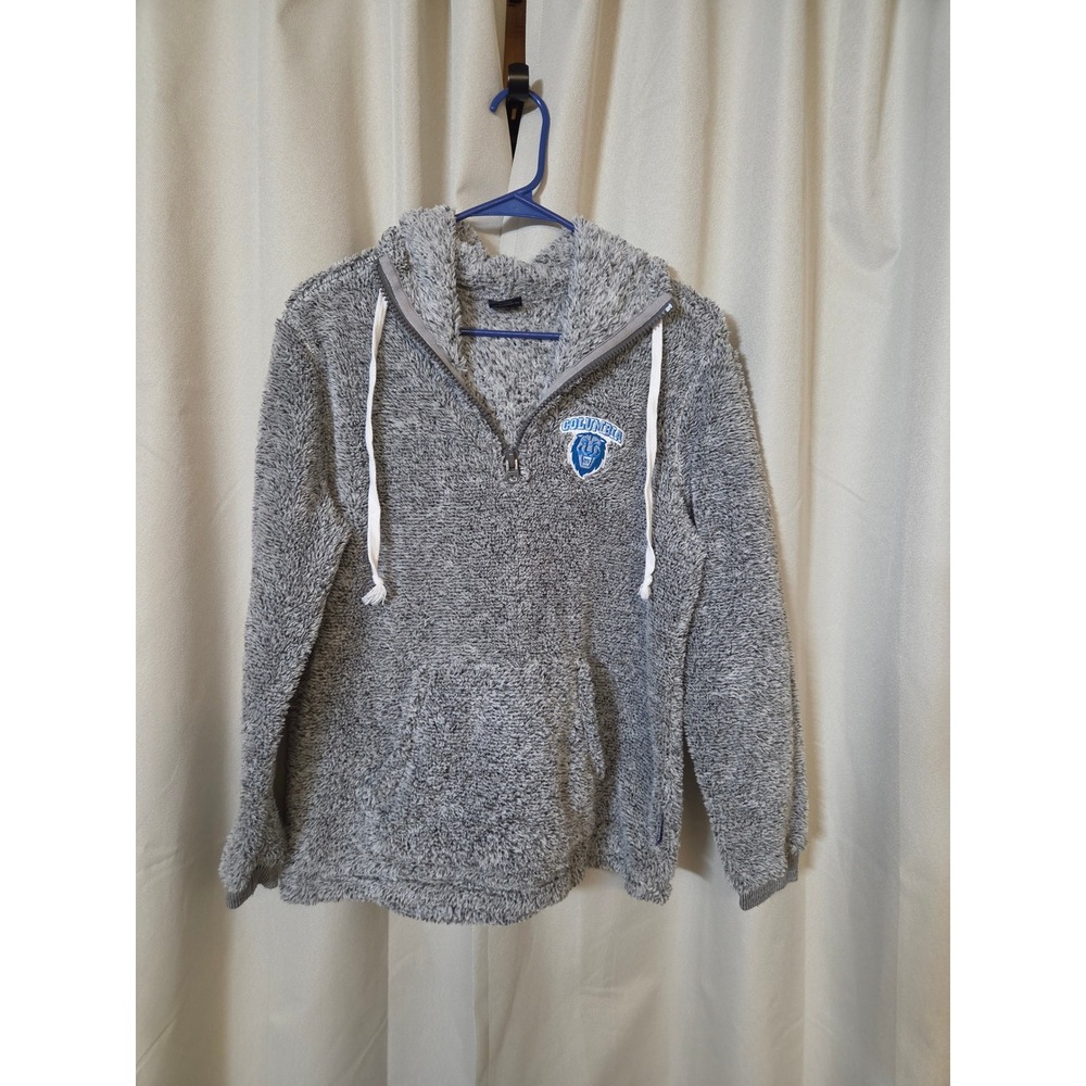 Spirit Activewear Columbia University Lions Sherpa Fleece Quarter Zip Hoodie XS